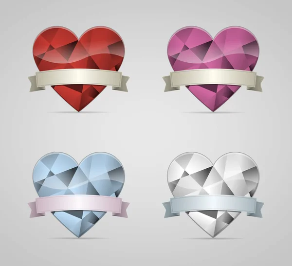 Diamond heart — Stock Vector