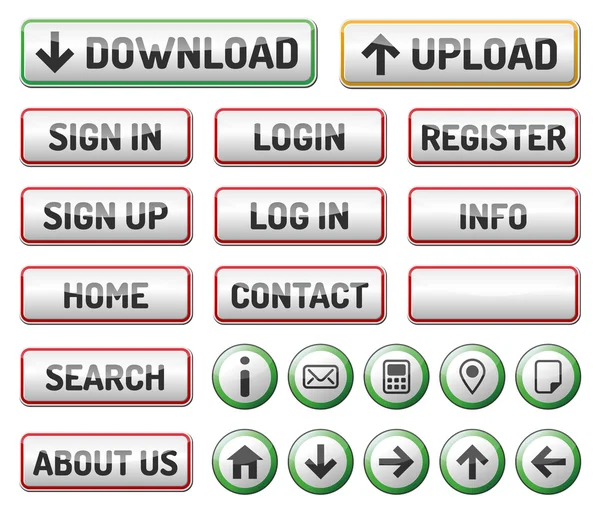 Internet web 2 kutsal kişilerin resmi düğme — Stok Vektör