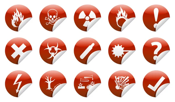 Danger sticker icon — Stock Vector