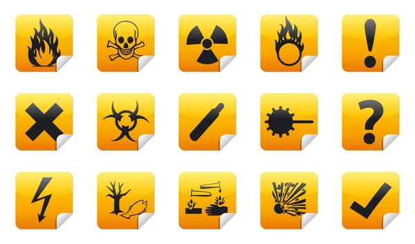 Danger sticker icon — Stock Vector