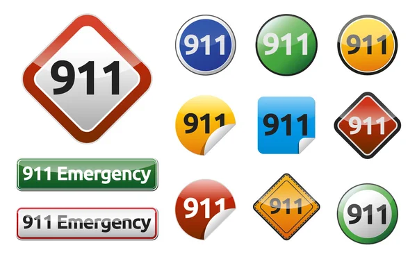 Appel d'urgence 911 — Image vectorielle