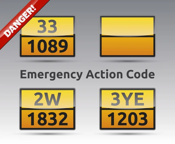 Code d'action d'urgence — Image vectorielle