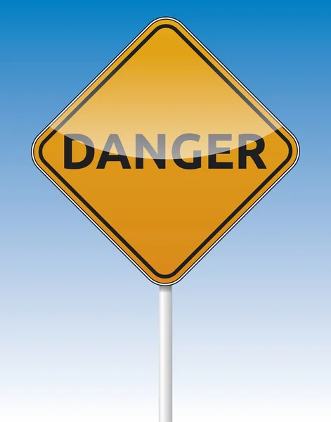 Danger traffic sign — Stock Vector