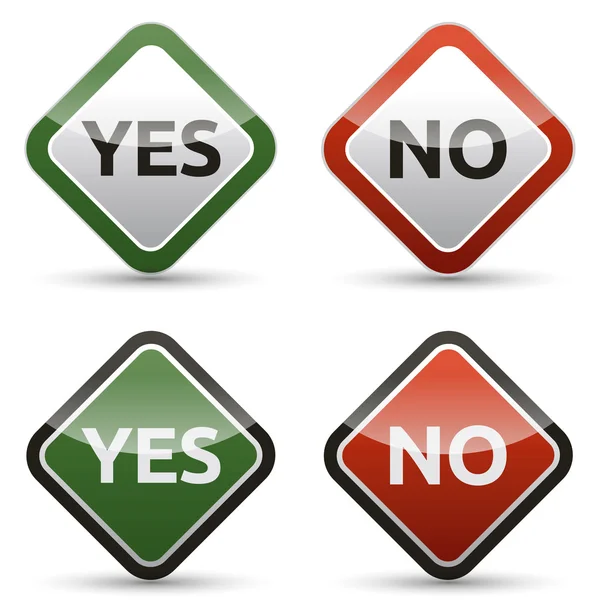 YES - NO color board — Stock Vector