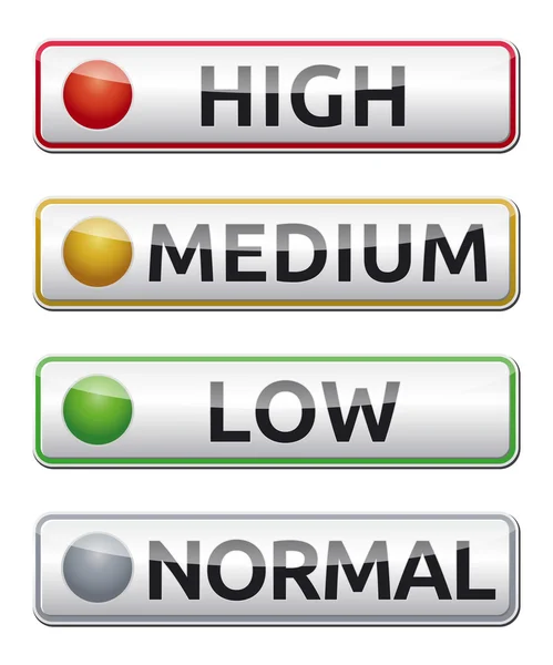 High-Medium-Low-Normal-Boards — Stockvektor