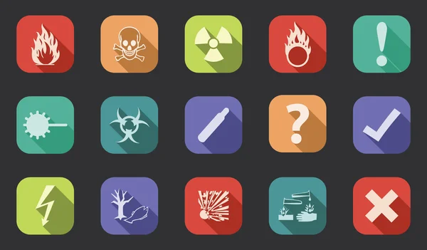 tehlike simge uzun gölge