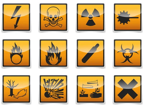 Danger symbols icon — Stock Vector