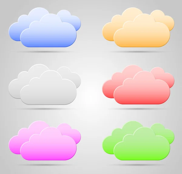 Nubes de color — Vector de stock