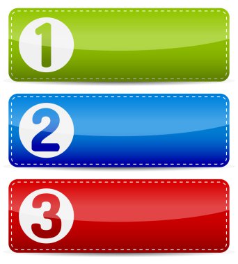 numaralandırılmış renk adım liste banner