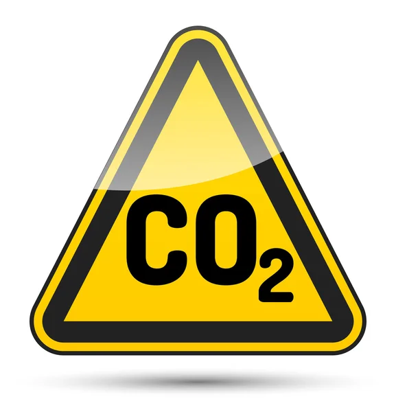 Triângulo de perigo CO2 — Vetor de Stock