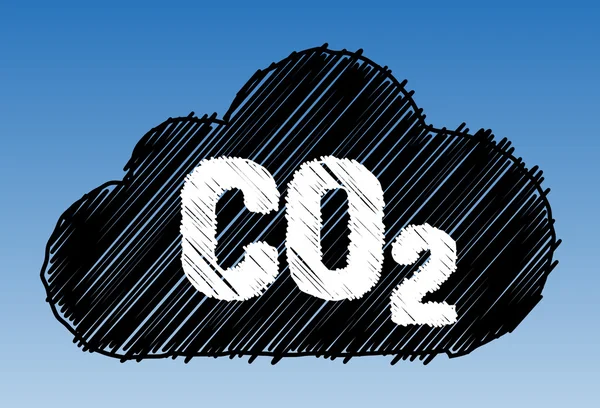 CO2 bulut kalem stilini — Stok Vektör