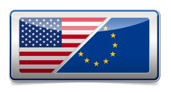 美国-欧盟标志 — 图库矢量图片#