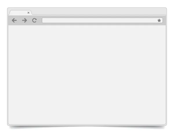 basit açık tarayıcı penceresi gölge beyaz zemin üzerine.