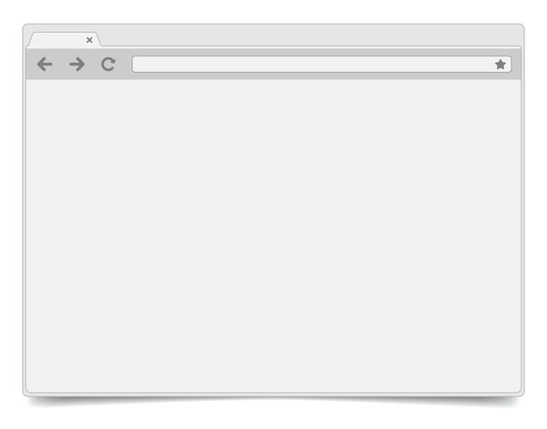 Простое открытое окно браузера на белом фоне с тенью
.