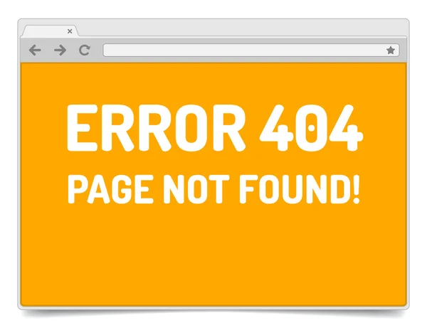 Page 404 erreur sur la fenêtre ouverte du navigateur Internet avec ombre . — Image vectorielle