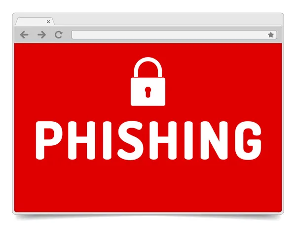 Phishing uyarı açılan internet tarayıcı penceresindeki gölge