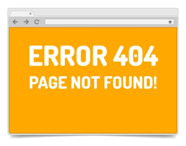 404 paginafout bij internet browservenster geopend met schaduw. Stockvector