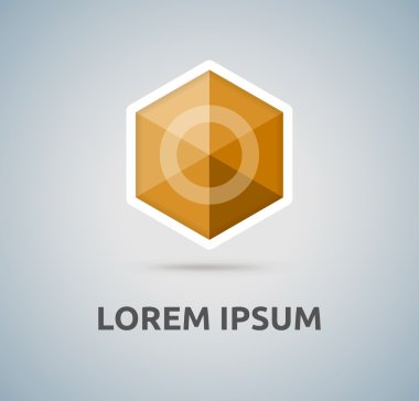 Altıgen tasarlamak vektör logo şirketinizin izole simgesi