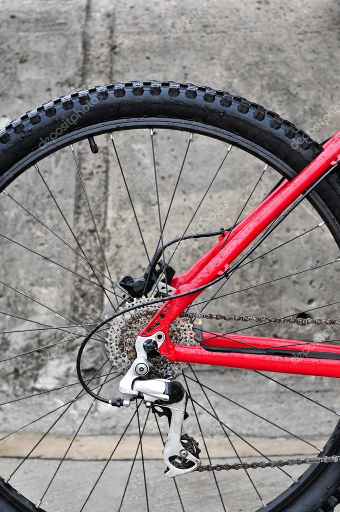 rear bike wheel with cassette