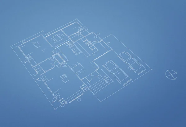 Plan de la maison plan d'étage Images De Stock Libres De Droits