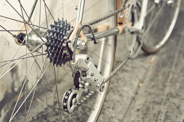 Roda traseira da bicicleta — Fotografia de Stock