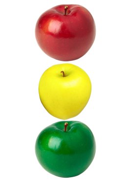 Apples color isolated semaphore clipart