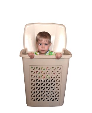 The boy inside a box