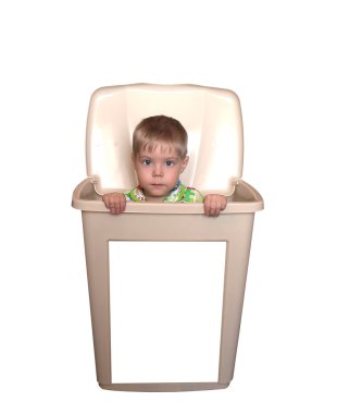 The boy inside a box