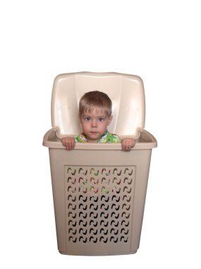 The boy inside a box