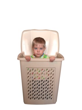 The boy inside a box