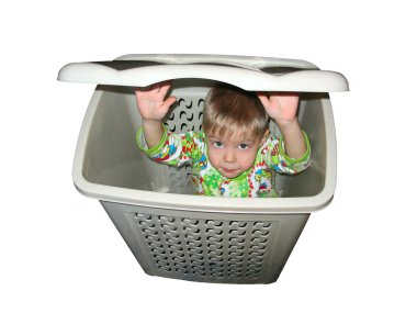 The boy inside a box