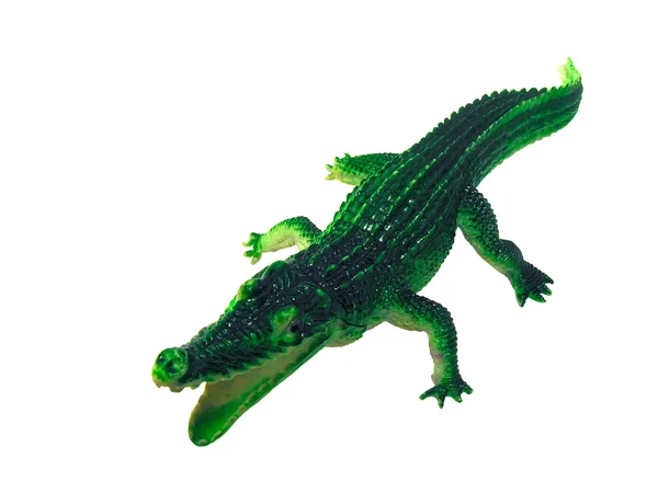 Изолированная крокодиловая игрушка — стоковое фото