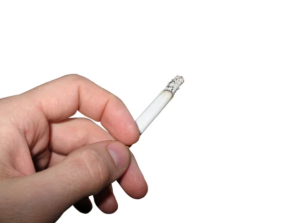 Cigarette in hand isolated — Stock Photo, Image