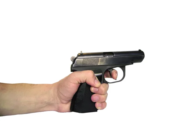 Gun in a hand — Stock Photo, Image