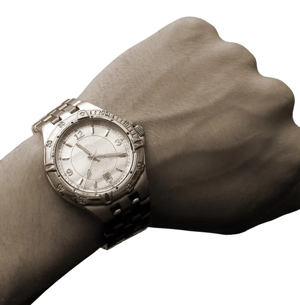 分離された手のトーンの腕時計 ロイヤリティフリーのストック画像