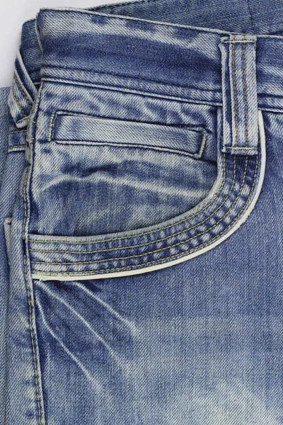 Blue Jeans Pocket Fashion Denim Texture Vertical Photo — Stock Photo, Image