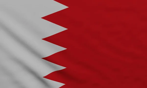 Bandera Nacional Bahréin Una Banda Blanca Izquierda Separada Área Roja — Foto de Stock