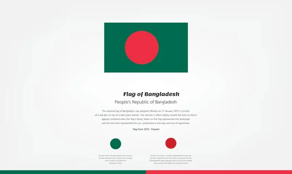 Emblema Símbolo Del Vector Bandera Bangladesh — Vector de stock