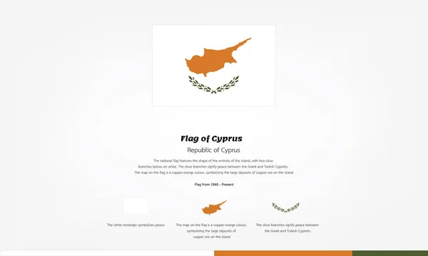 Emblema Símbolo Del Vector Bandera Chipre — Vector de stock