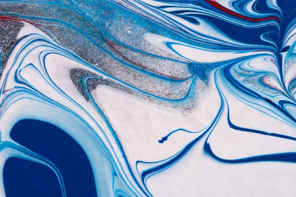 蓝色丙烯酸流体艺术 抽象创意圣诞背景 艺术鲜明的未来派背景 水的运动 节日卡片的设计 明快的时尚质感 — 图库照片