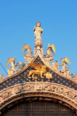 Venezia: kanatlı Altın Aslan San marco Bazilikası, kentin sy