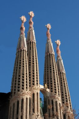 Barcelona: la sagrada familia - 1882 yılından bu yana inşaat 2010 yılında Papa benedict XVI kutsama sonra gaudi tarafından tasarlanmış muhteşem katedral. 16 Ocak 2011, barcelona, İspanya.