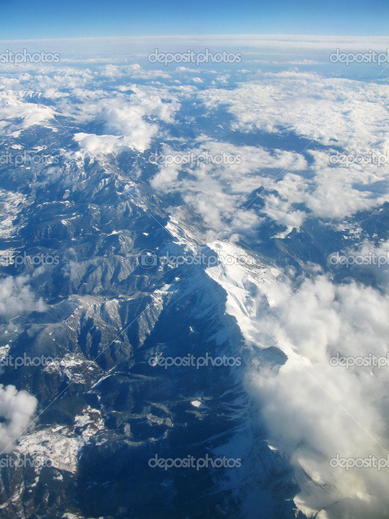Vue Aérienne Des Montagnes Des Pyrénées Entre Lespagne Et