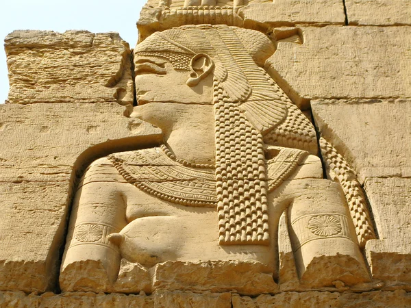 Chrám Kóm ombo, egypt: bohyně hathor — Stock fotografie