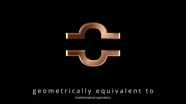 几何等价于几何等价于 物业管理人员 在数学中 基于平等 创意移植性 数学排字符号的海报 优雅的燕麦声 黑色背景 — 图库照片