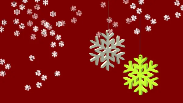 Vánoce Sněhové Vločky Krystaly Mražené Vody Amiable Abstract Geometric Shapes — Stock fotografie