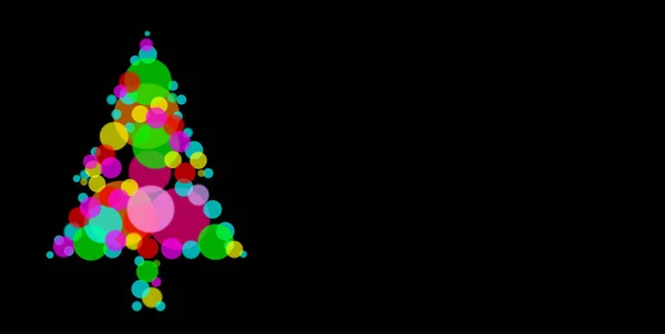 Fantasy Merry Christmas Ornament Pine Tree Transparent Blurred Bright Lights — Foto Stock