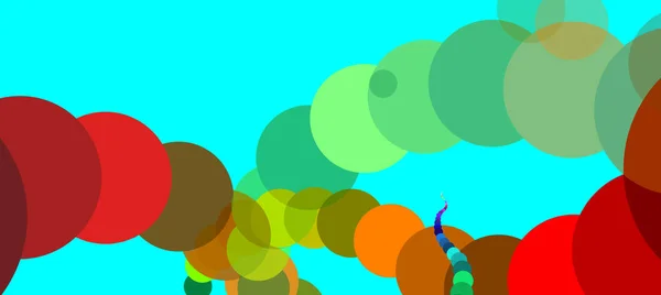 Abstracte Meerkleurige Slang Ornate Willekeurige Cirkels Leuke Esthetische Wallpaper Ideeën — Stockfoto