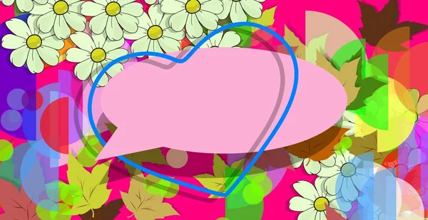 Globos Corazón Diálogo Ilustración Para Felicitar Comunicar Amor Afecto Pasión —  Fotos de Stock
