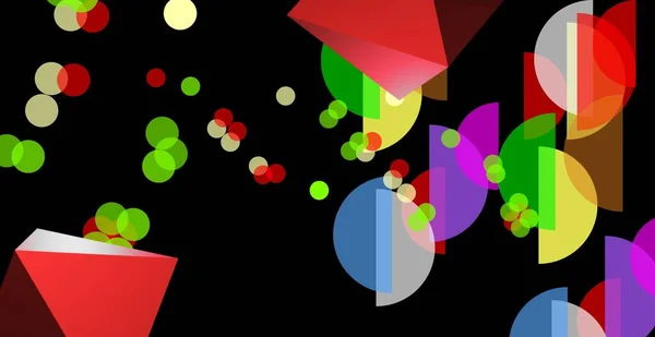 Pirâmides Espaço Folhas Geométricas Resumo Amiáveis Figuras Variadas Multicoloridas Bonito — Fotografia de Stock